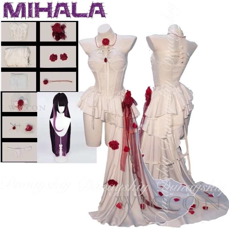 

Goddess of Victory: NIKKE Game Mihala Cosplay As Chains Of Bondage Pain Devourer The Turntable Skin Cosplay Costume Full Of Suit