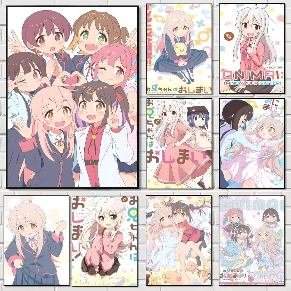Japanese Anime O-Onimai Im Now Your Sister Poster Pegatina artistica HD autoadhesiva impermeable para salon dormitorio