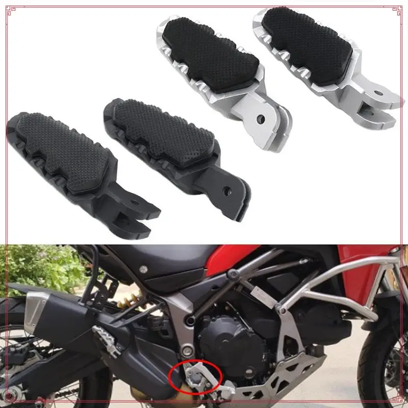 

Motorcycle Footrest Foot Pegs Pedals For DUCATI HYPERMOTARD 821 Multistrada MTS 950 1260 1200 Replacement (Black)