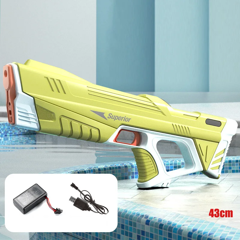 MYJCK 43 cm Volle Elektrische Automatische Wasser Lagerung Pistole Spielzeug Tragbare Kinder Sommer Strand Outdoor Kampf Fantasie Spielzeug für Jungen Kinder spiel 5