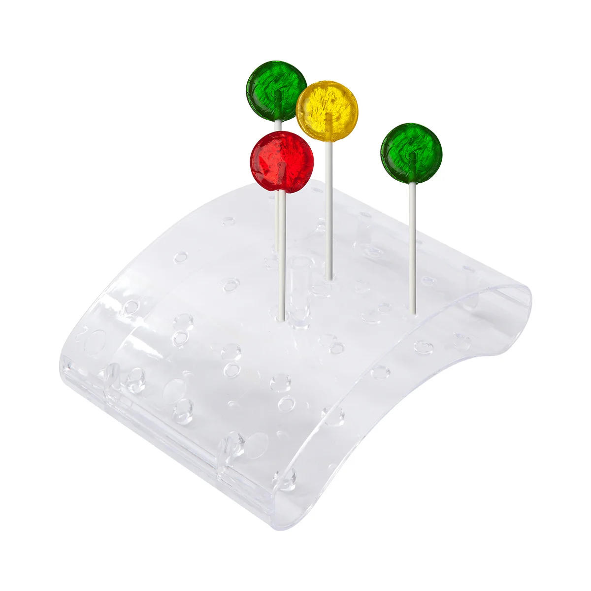 

1pcs Lollipop Holder Plastic Dessert Stand Simple Display Rack For Chocolate Candy Storage Arc Shape Party Decoration