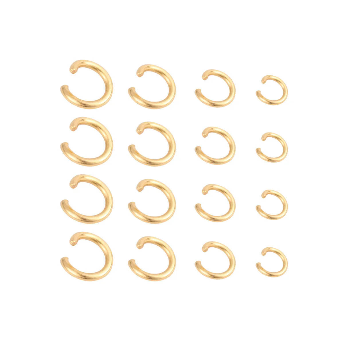 100-200 قطعة/الوحدة الفولاذ المقاوم للصدأ سبليت خواتم الذهب/الصلب اللون المفتوحة الانتقال خواتم DIY بها بنفسك العثور على المجوهرات صنع موصل الملحقات #5