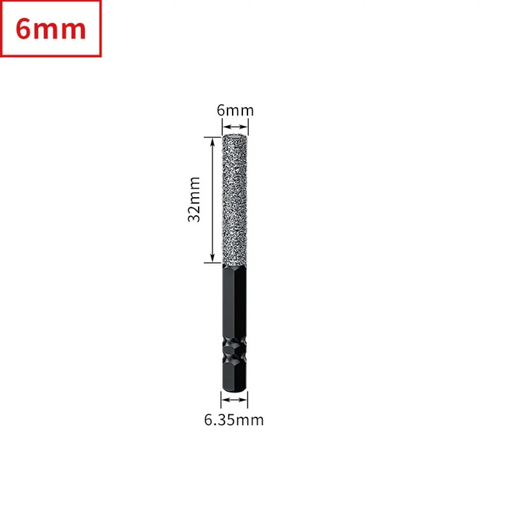 

Dry Use Diamond Drill Bit with Extended 42mm Length Hex Shank for Deep Hole Drilling on For Tile and Porcelain Surfaces