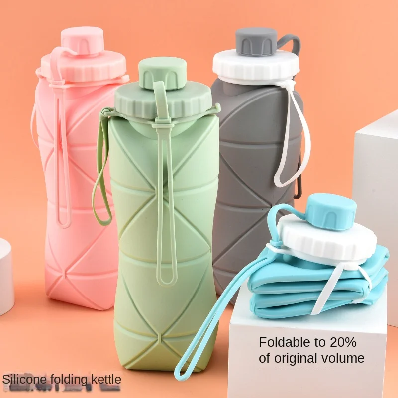 1Pieces Creative Silicone Folding Cups Outdoor Sports Bottle Large Capacity Travel Water Cup Folding Silica Gel Cup Coffee Cup