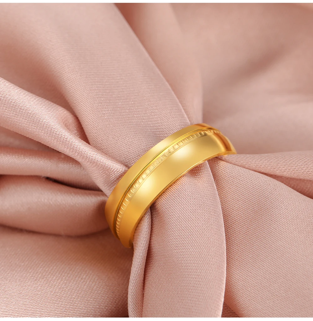 COOLTIME 6MM Breite Minimalistischen Runde Ring Edelstahl Männer Einfache Hochzeit Band Ringe Schmuck Großhandel – Detail 10