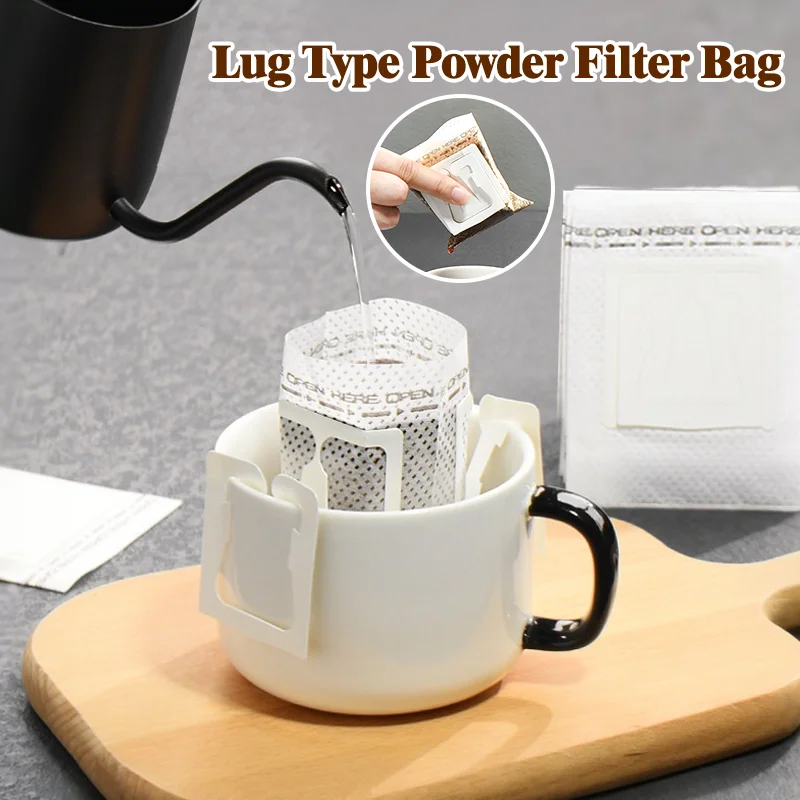 Фильтр-пакеты для кофе 25-50 шт. одноразовый мешок для капельного кофе с ручкой, подвесные уши, аксессуары для кофе эспрессо, чайный инструмент