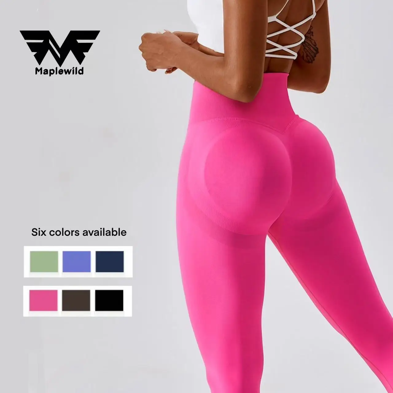 Ladies peach hip fitness dance high waist belly compression hip lift exercise multi-color running yoga pants