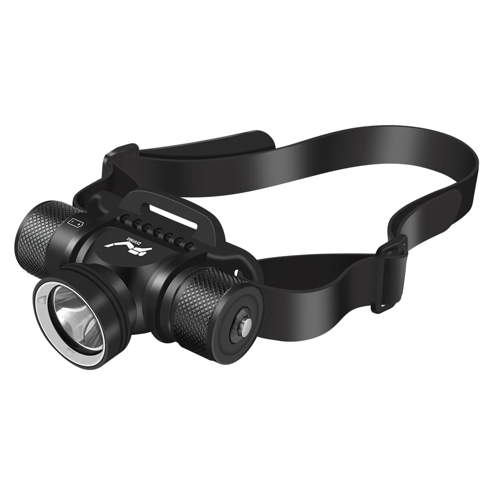 BORUiT HP900 LED Diving Headlamp 3000LM 60 Meters Underwater Headlight 5 Lighting Modes IPX8 Waterproof HeadLight 21700 Battery