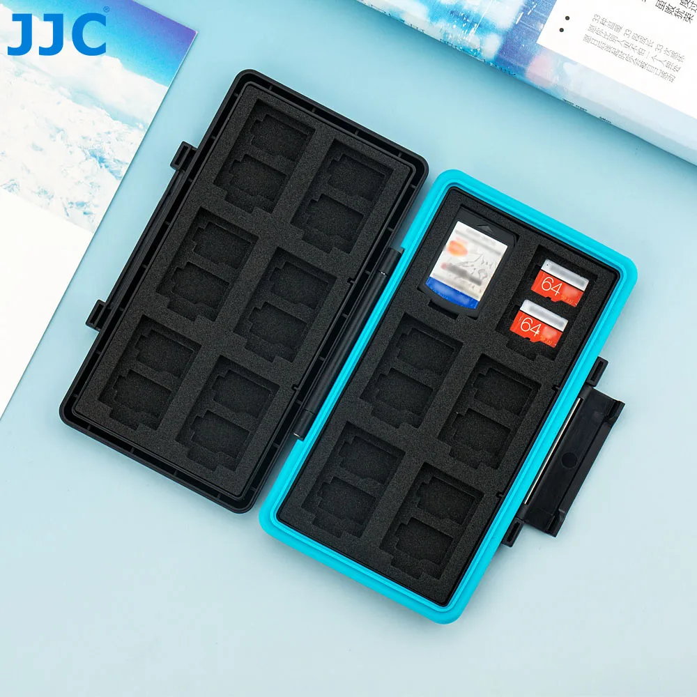 JJC 36 Slots Memory Card Case Memory Card Wallet for 24 Micro SD SDXC SDHC Cards And 12 NS Card Nintendo Switch Game Card Case