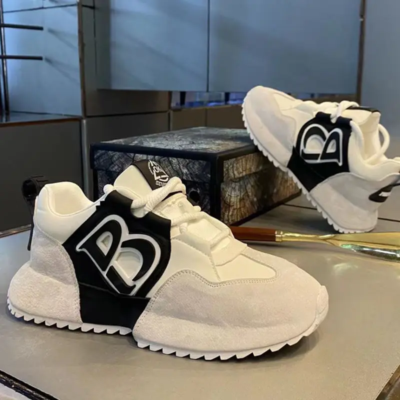 Calçados esportivos e de lazer, calçados masculinos, sapatos superdimensionados de maratona com amortecimento de ar, borracha tecida para todas as estações, resistente ao desgaste, anti