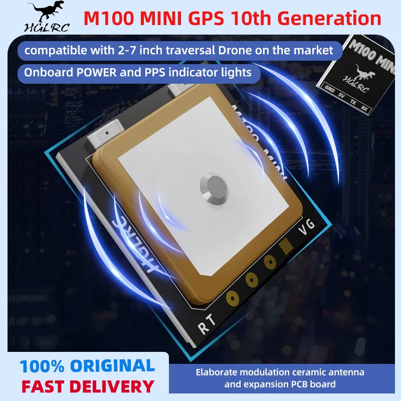 HGLRC M100 MINI GPS 10th Generation Chip Three-mode Positioning 3.3V-5V For FPV Racing Drone For RC FPV Freestyle Drone