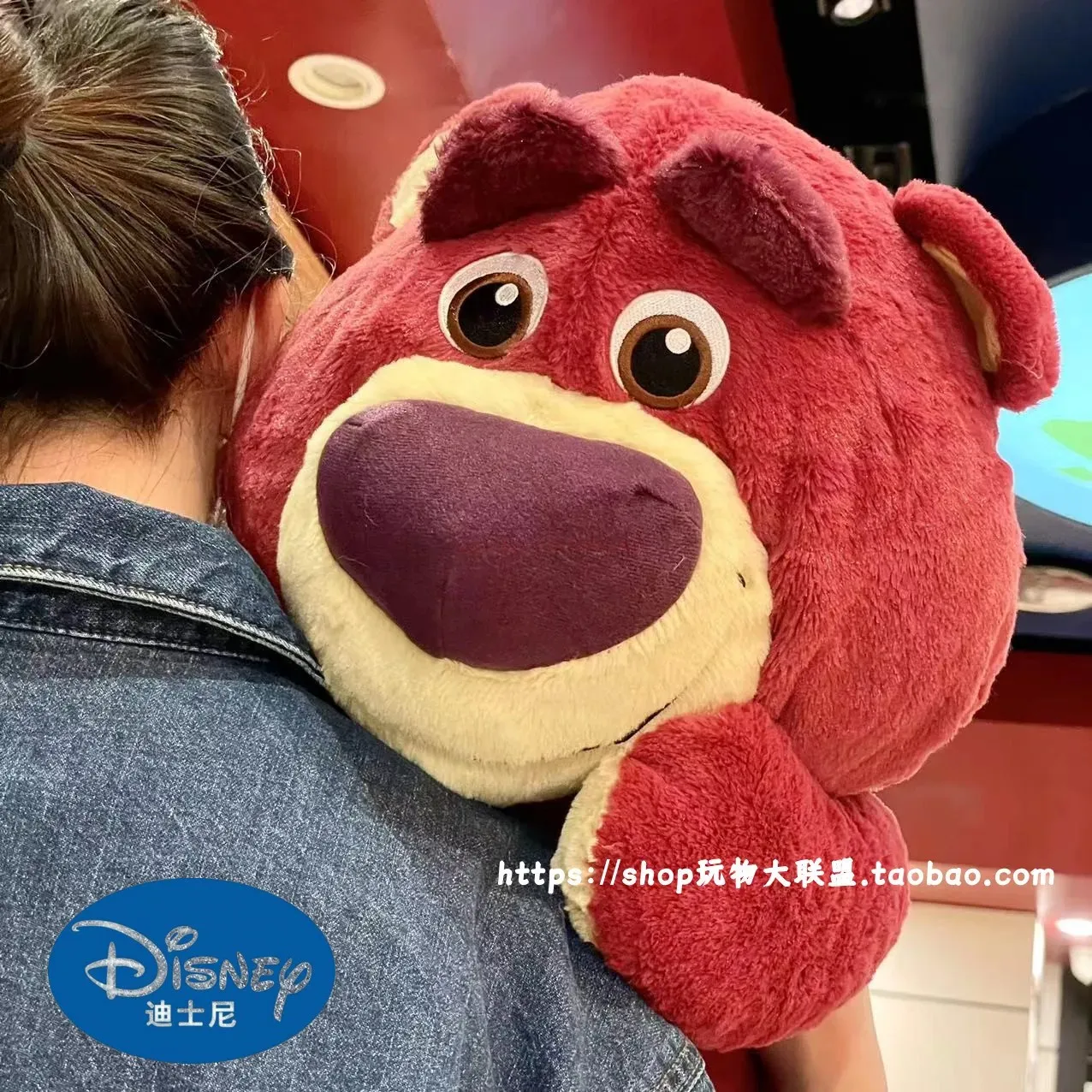 

New 50cm Disney Lovely Lotso Bear Plush Doll Pillows Stuffed Animals Kawaii Things Room Decor Cute Soft Toys Girl Birthday Gift