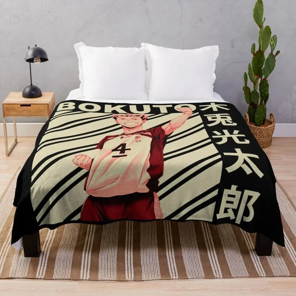 

Bokuto Koutarou Vintage Art Throw Blanket Soft Sherpa Fleece Warm Blanket for Winter