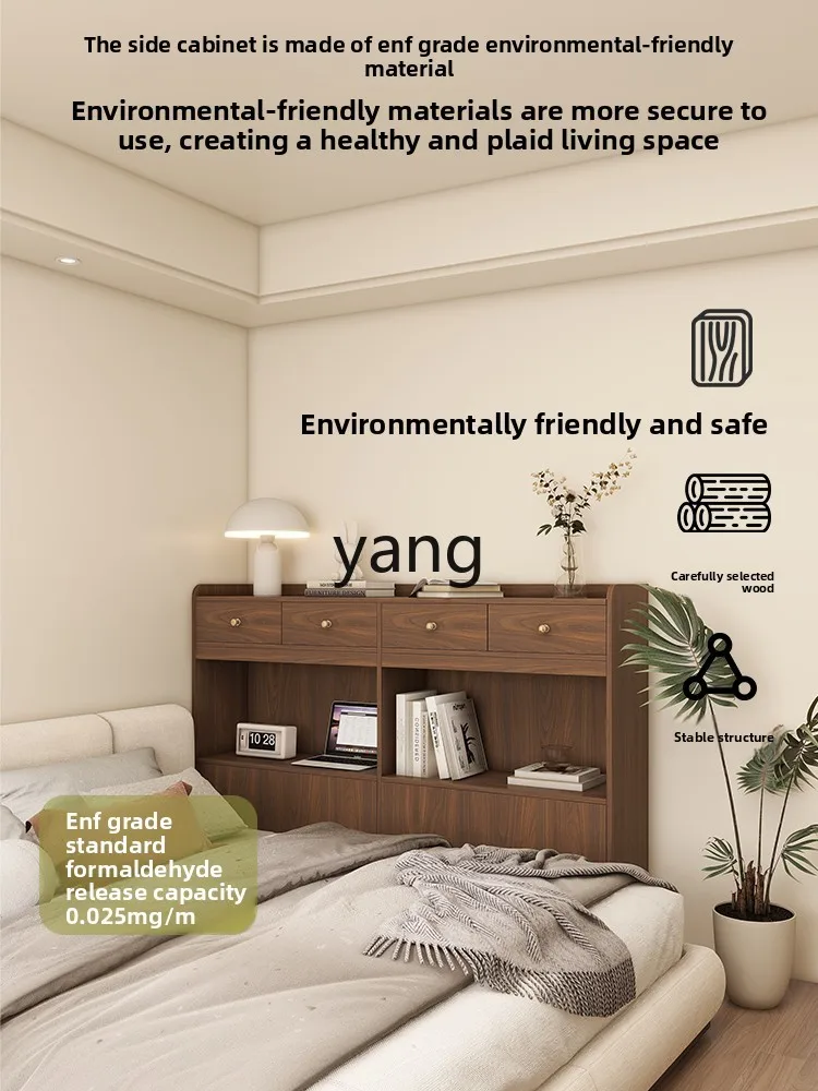 TGF كريم الرياح الخشب الصلب شق خزانة بجانب السرير غرفة نوم خزانة تخزين جدارية ضيقة للغاية التخصيص #2