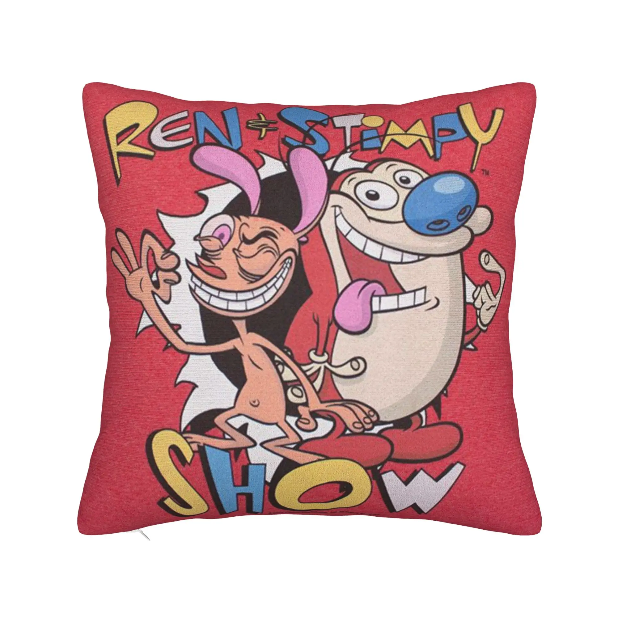 The Ren & Stimpy Show Cartoon Pillowcases Accessories Printing Cushion Cover Decor  Throw Pillow Case Cover Home Multiple Sizes