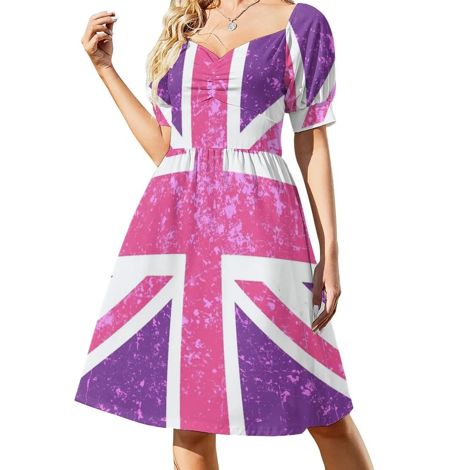 

Pink and Purple Union Jack Dress evening dresses luxury 2024 summer clothes