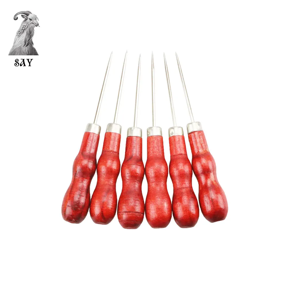 SY Red Wooden Hookah Foil Poker Puncher Foil Piercing Tool Single Needle Chicha Shisha Foil Puncher Hookah Accessories Gadget