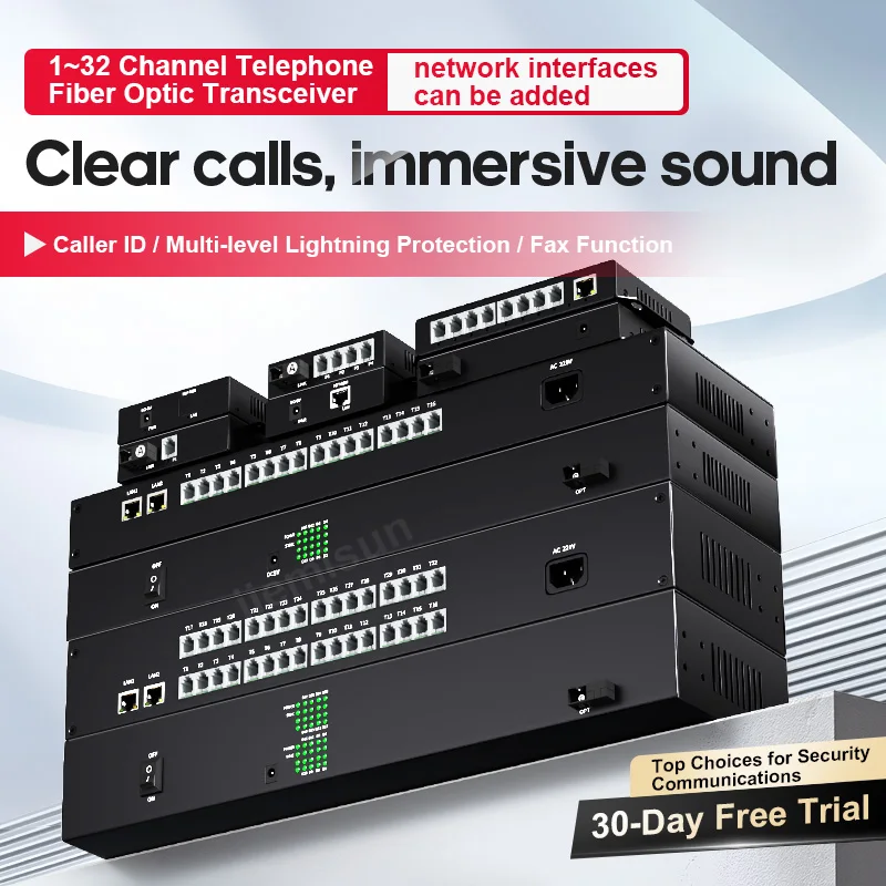 電話光トランシーバー-1-2-4-8-16チャンネル-scインターフェース-pcmコンバーター-100mbps-rj45ネットワークポート-音声-光トランシーバー