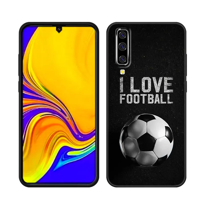 Fire Football Soccer Phone Case For Samsung A13 A22 A24 A32 4G A33 A34 A35 A52S A53 A54 A55 A73 5G A06 A12 A14 A15 A23 A51