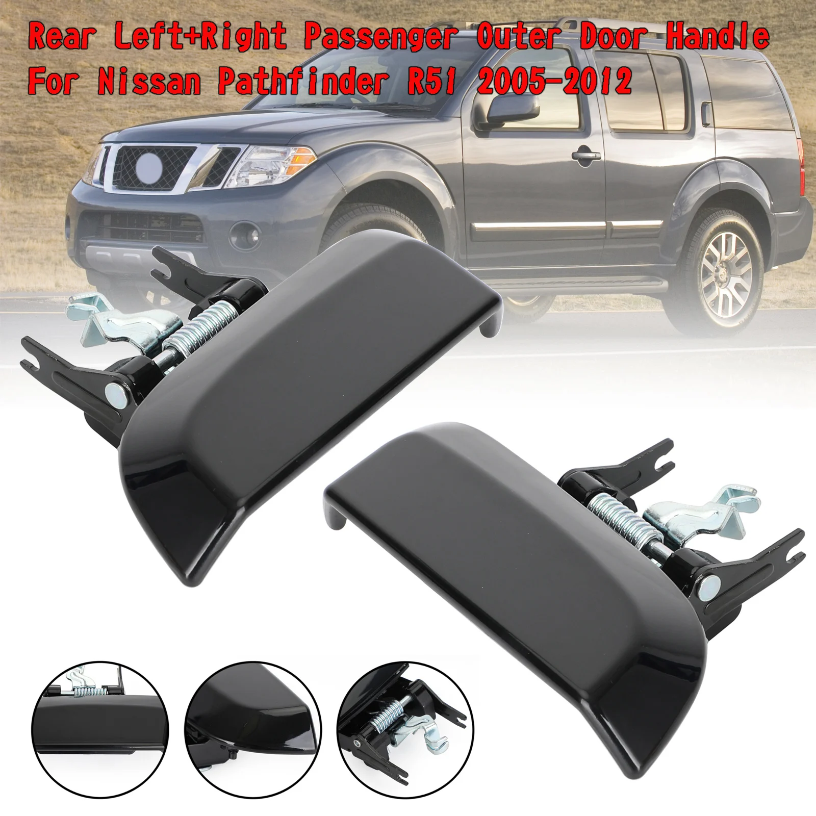 Hinten links rechts Beifahrer außen türgriff für Nissan Pathfinder R51 2015-2017