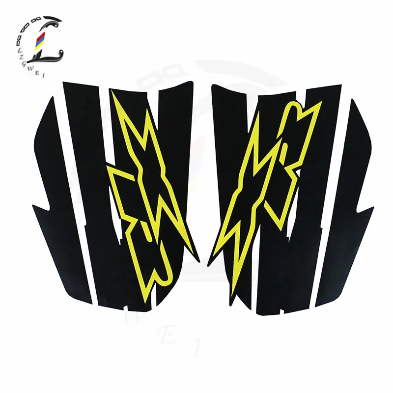 Motorcycle Off-road Fuel Tank Sticker For Honda XR250 XR 400 Black Decal Fuel Tank Sticker Waterproof