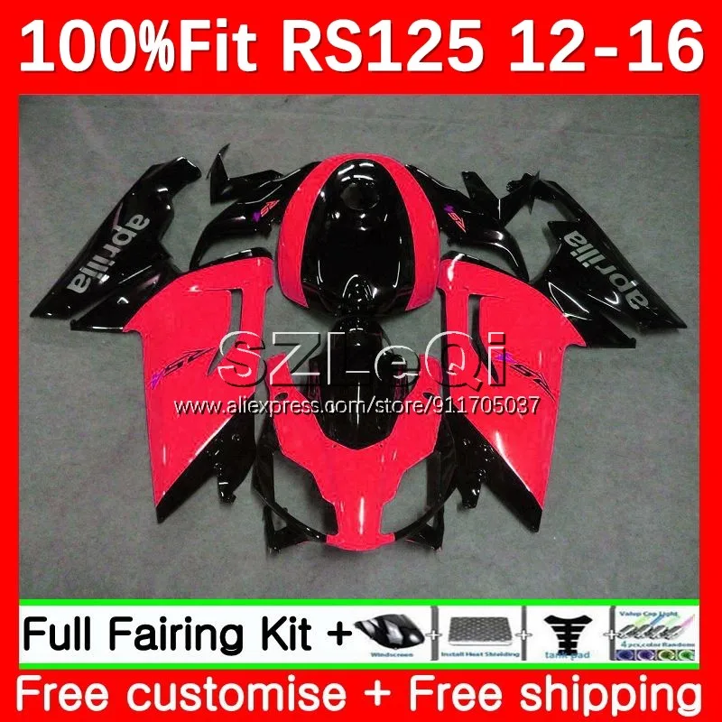 Injection Body For Aprilia RSV125 R RS 125 RS4 RS125 12 13 14 15 16 14No.51 RS-125 2012 2013 2014 2015 2016 Red black Fairing