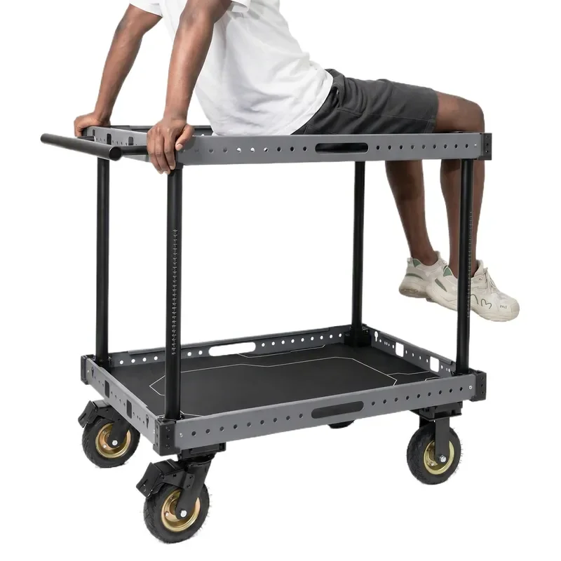 Film grade camera cart foldable aluminum alloy cart, easy to install, with terrain wheel