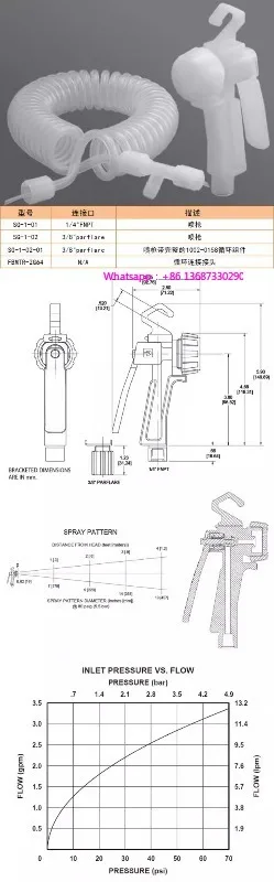 

Пистолет для чистой воды, пружинный шланг 1/4 SG-1-01, новый оригинальный продукт