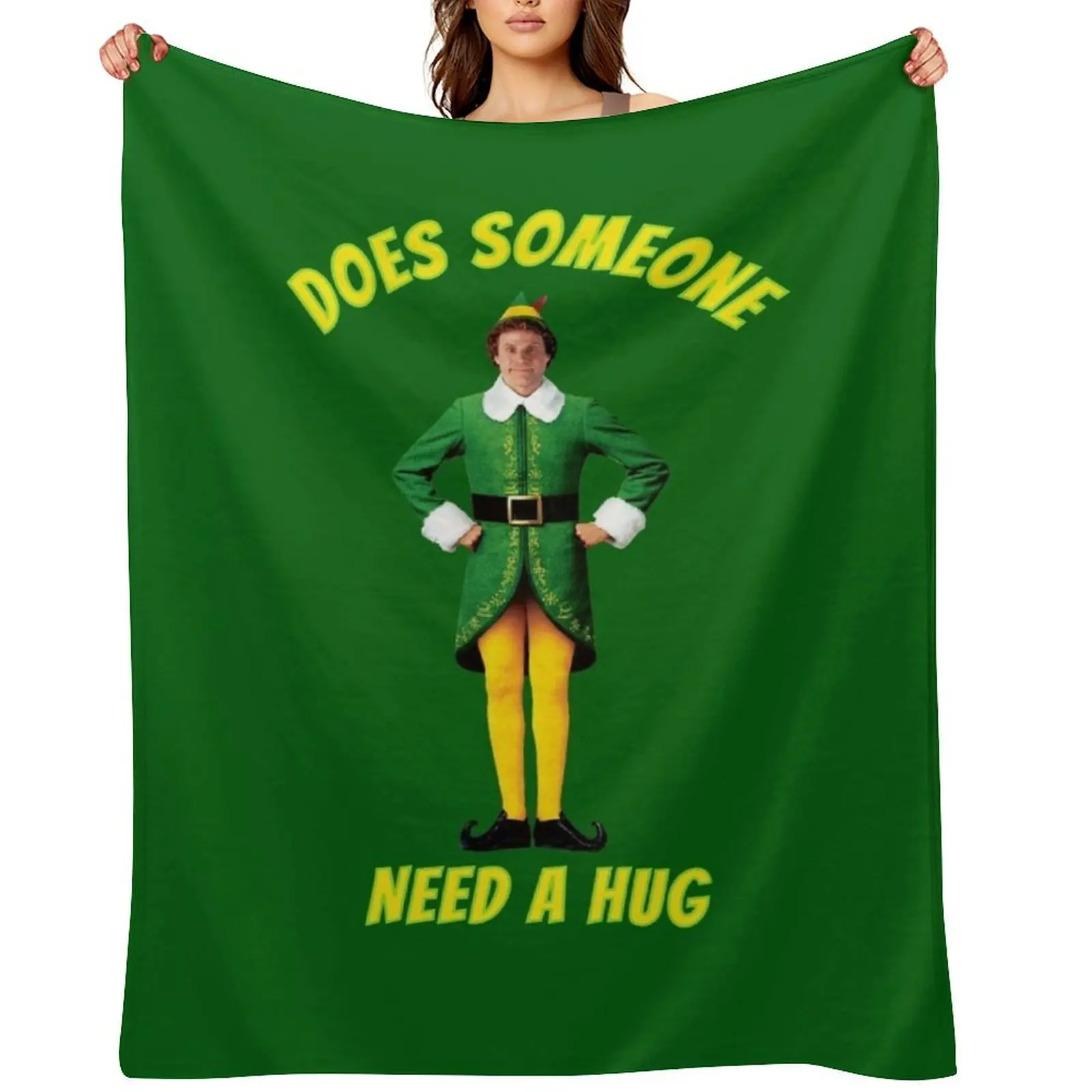 

Buddy The Elf Does Someone Need A Hug Throw Blanket For Sofa Thin Soft manga Multi-Purpose Blankets