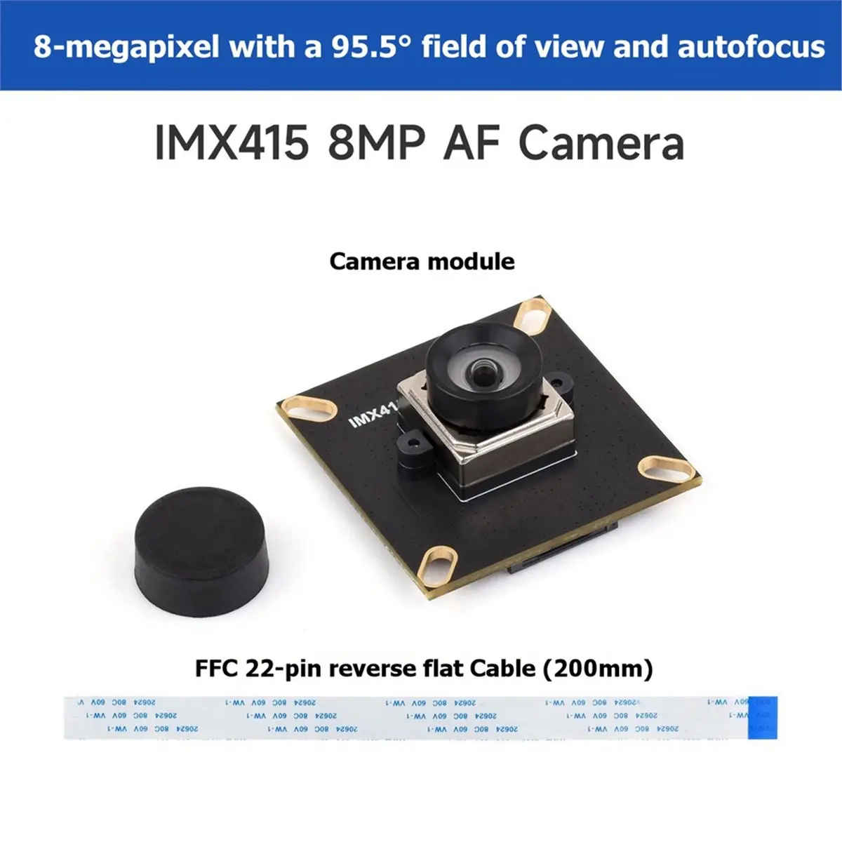 【COUNTDOWN DEAL】 IMX415 8MP USB Camera Module 3840x2160 95.5° D-FOV Distortion-Free Lens IMX415 8MP AF Camera