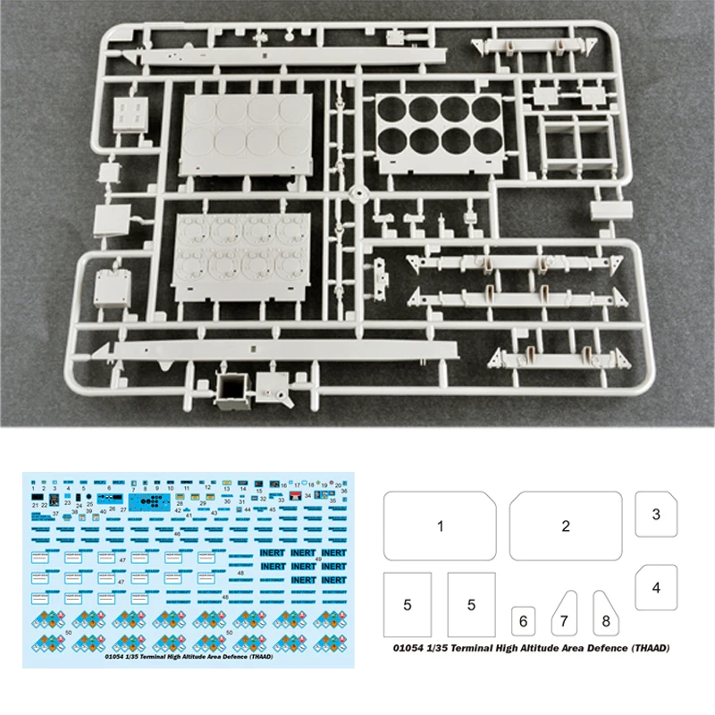 Trumpeter Plastic Assembled Scale Model Kit TP01054 THAAD Air Defense Missile Launcher Defense System 1/35