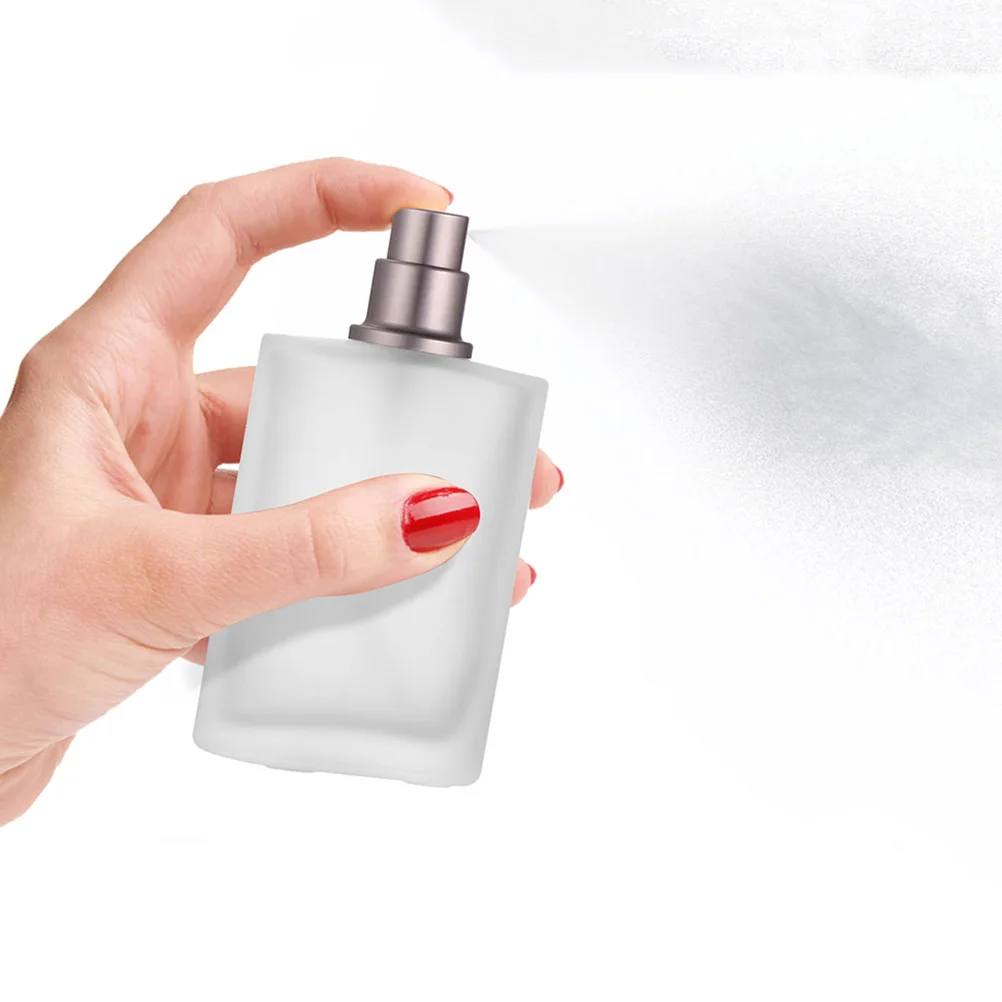 

2Pcs Frosted Glass Perfume Bottles Leakproof Travel Sub Packing Spray Bottles Portable Refillable Container