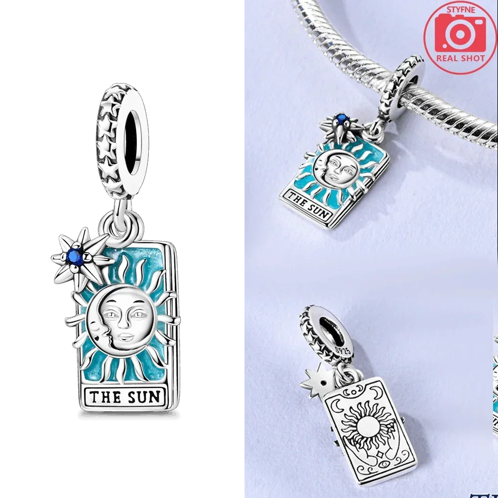 

Подвески из серебра 925 пробы, Солнце, Звезда, Луна, карты Таро, бусины, подходят для подвесок Plata 925, оригинальный браслет, бусины для женщин, изготовление ювелирных изделий своими руками