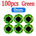 100pcs Green 8mm