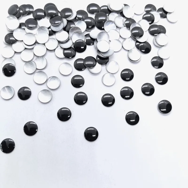 Rivetto rotondo in metallo Flatback 2MM,3MM,4MM,6MM/7MM nero Hot-Fix borchie per abbigliamento 144 pezzi/lottp AA Nailhead