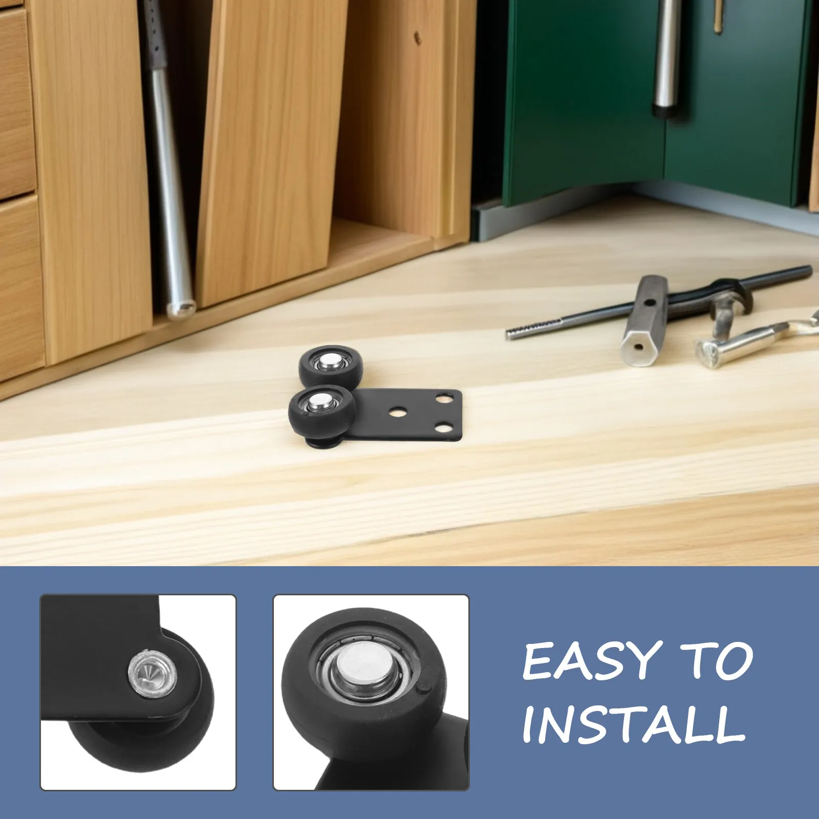 

2pcs Closet Slider Door Rollers Sliding Wardrobe Door Wheel Sliding Door Pulley Sliding Door Hardware Roller for Bedroom Cabinet