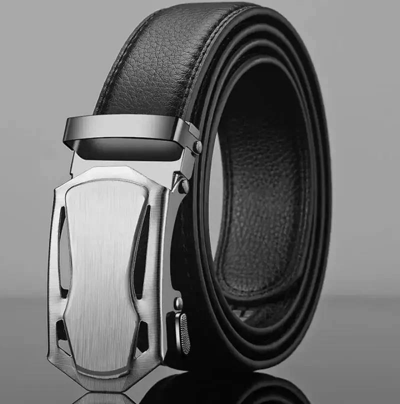 

Men's Belt, Automatic Buckle Belt, Korean Style Trendy Casual Middle-aged And Young Business High-end Cowhide Pants Belt