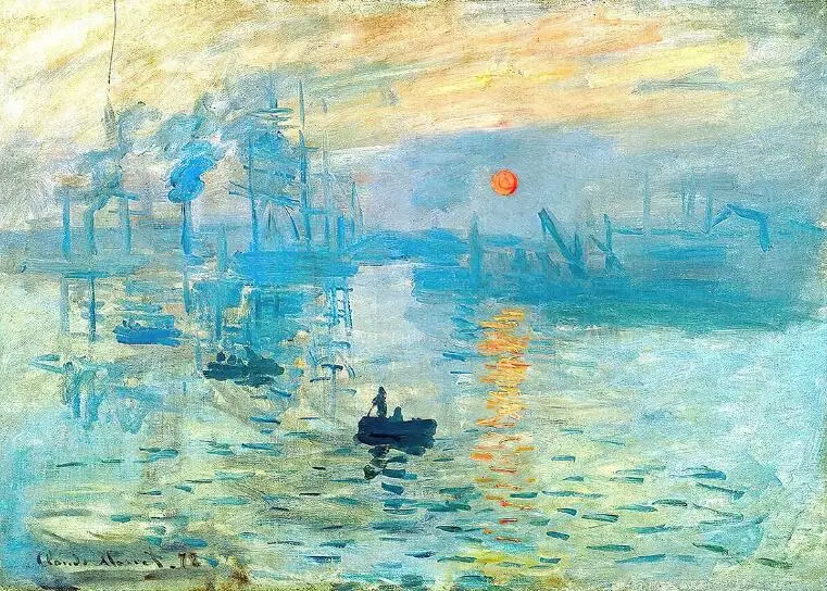 Peinture célèbre Claude Monet Impression lever du soleil paysage Cuadros peinture à l'huile Art mura