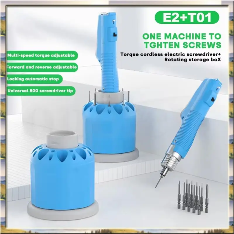

AA46 HOT-T01 Rotating Storage Holder Included Multi-Speed Adjustable Torque Electric Screwdriver Set For Mobile Phone Repair Too