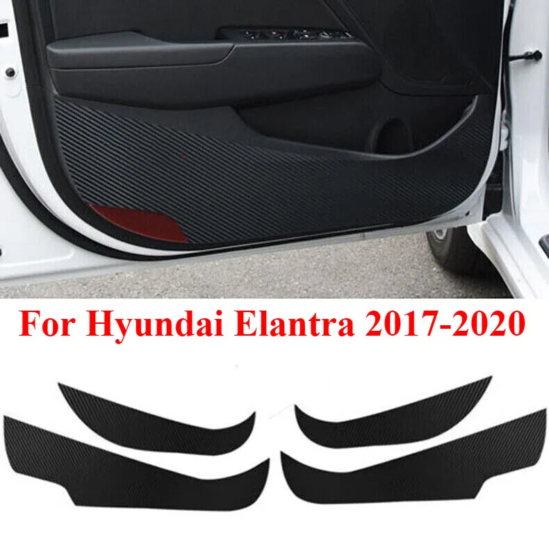 

Для Hyundai Elantra дверная противоударная панель из углеродного волокна, защитная накладка 2017-2020