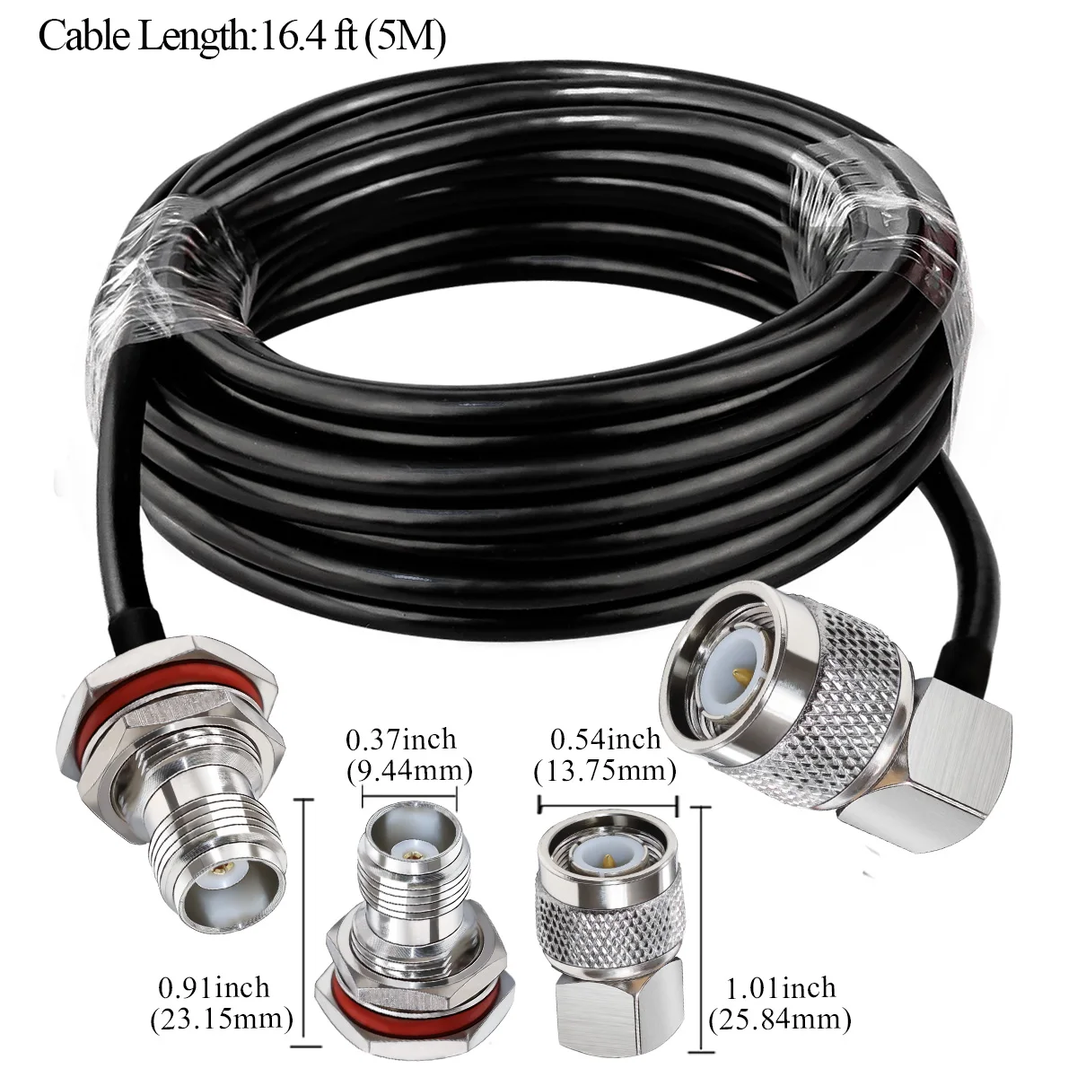 TNC Extension cable RG58 TNC Male Right Angle Plug to TNC Female Bulkhead WiFi Antenna Cable Low Loss TNC Coaxial Cable 30cm-5m