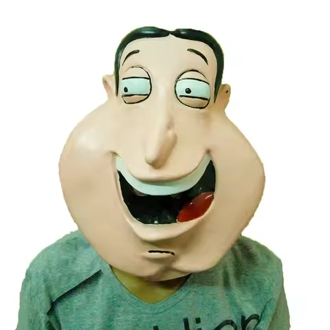 Realistic Rubber Funny Annoying Face Cartoon Latex Mask Comic Troll Face Halloween mask