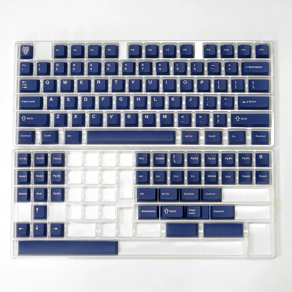 114 Keys/set Aifei Mixed Light Blue Keycaps ABS Double Shot Key Caps Cherry Profile Keycap For MX Switch Keyboard Split Spacebar