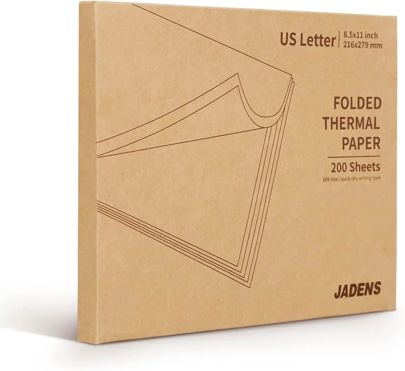 

US Letter Size Quick-Dry Thermal Paper, 200 Sheets, Compatible with Portable Printers