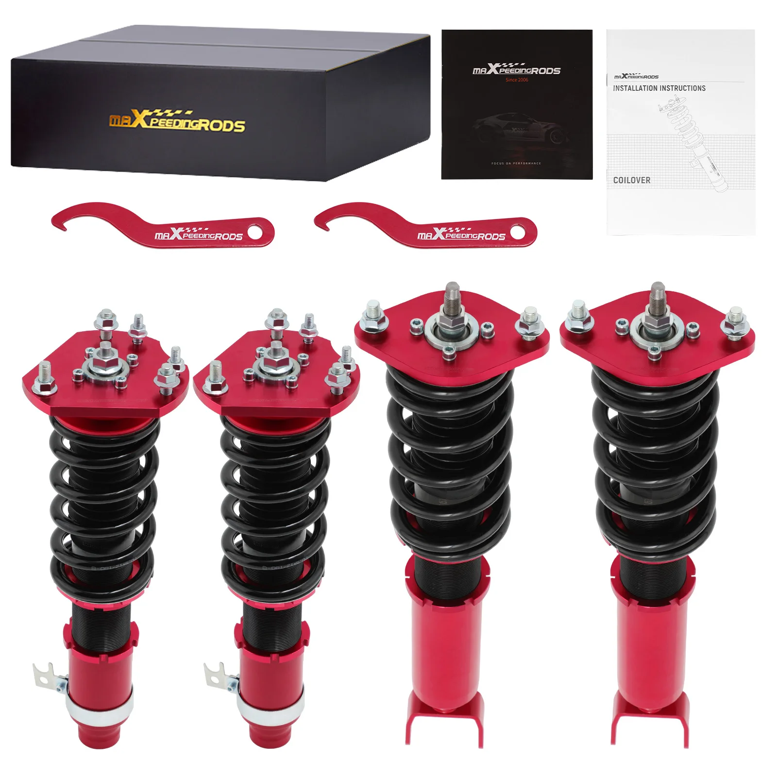 

Coilovers Suspension Kit For Honda Prelude 1992-1996 Adjustable Height Kits Coil Spring Shock Absorber