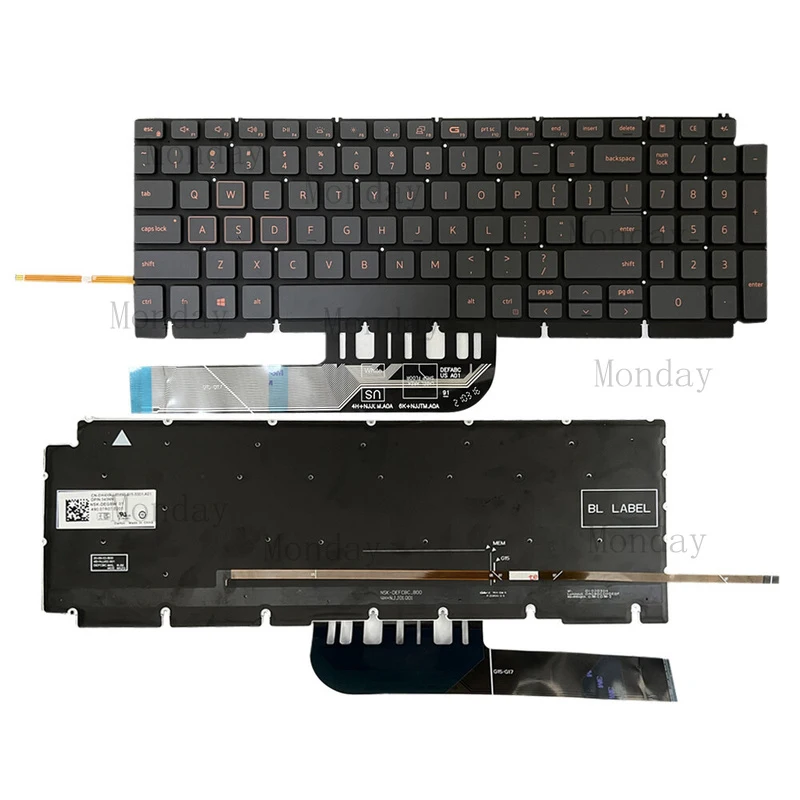 

W NEW For DELL G15 5510 5511 5515 5520 0H4XRJ Backlit Laptop Keyboard