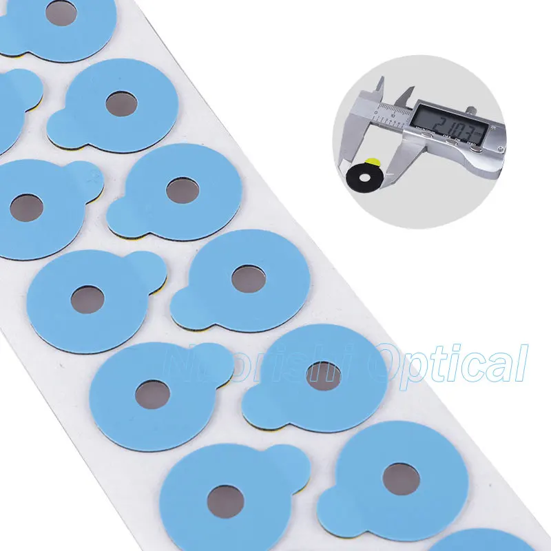 Q023 1000pcs Popular 10 Sizes Optical Lens Adhesive Tape Edging Polishing Blocking Pads Double-sided Sticker