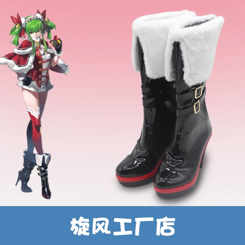 Code Geass: Lelouch of the Rebellion C.C. Buty do cosplay Czarne botki na wysokim obcasie Buty na imprezę świąteczną Halloween
