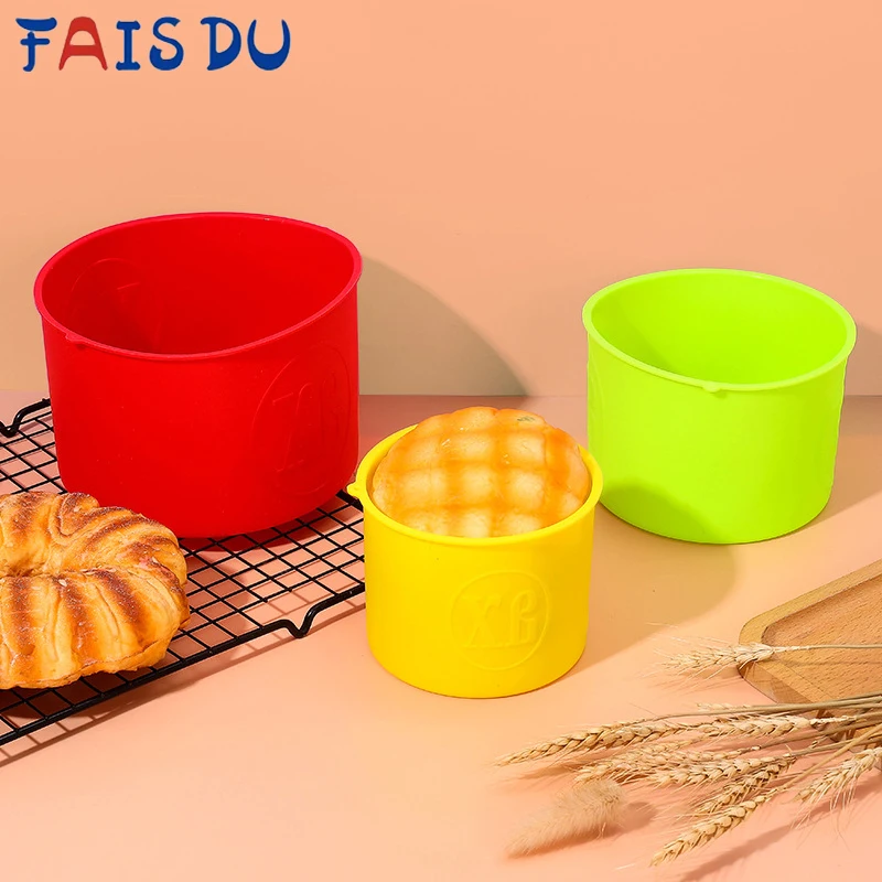 

FAIS DU Colorful High Tube Circular Cake Mold Silicone Mousse Dessert Silicone Mold Deepening Mold Baking Tools
