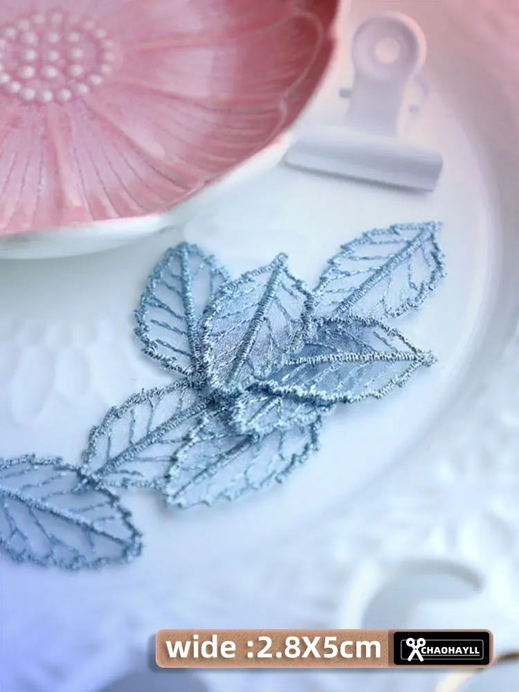 10 Pcs/lot Embroidery Leaf Lace Patches Sew on For Clothing Leaves Applique Parches Para for Bags Backpack Jeans Sewing Supplies